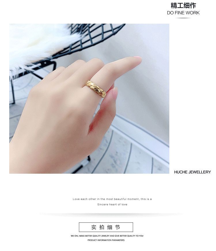 Hip Hop Retro Twist Ring Womens Simple Fashion Ins Cold Style Switchable Index Finger Ring Temperament Wild Hand Jewelrypicture8