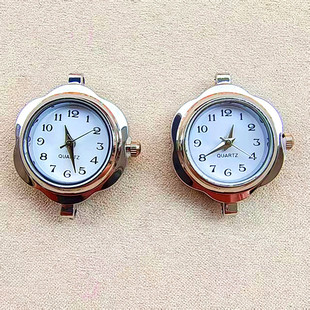 Manufacturer Customized Bracelet Jewelry Watch Head DIY Craft Gift Pendant Watch Head Alloy Double Hanging Hole Pendant Small Watch
