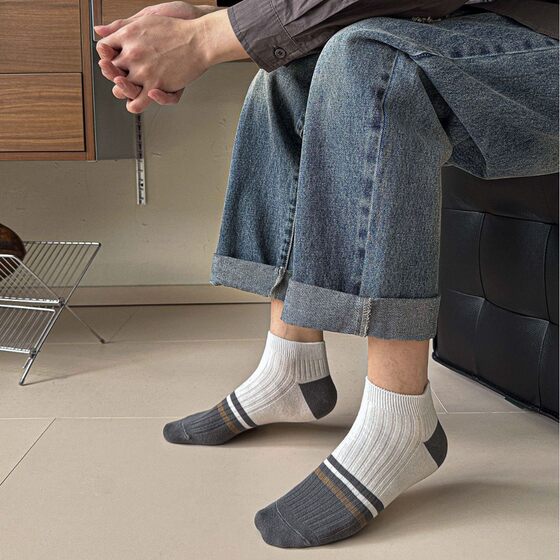 Zhuji Socks Short Socks Men's Deodorant Sweat Absorbing Short Socks Spring and Summer Thin Low Shallow Socks Sports Anti-sweat
