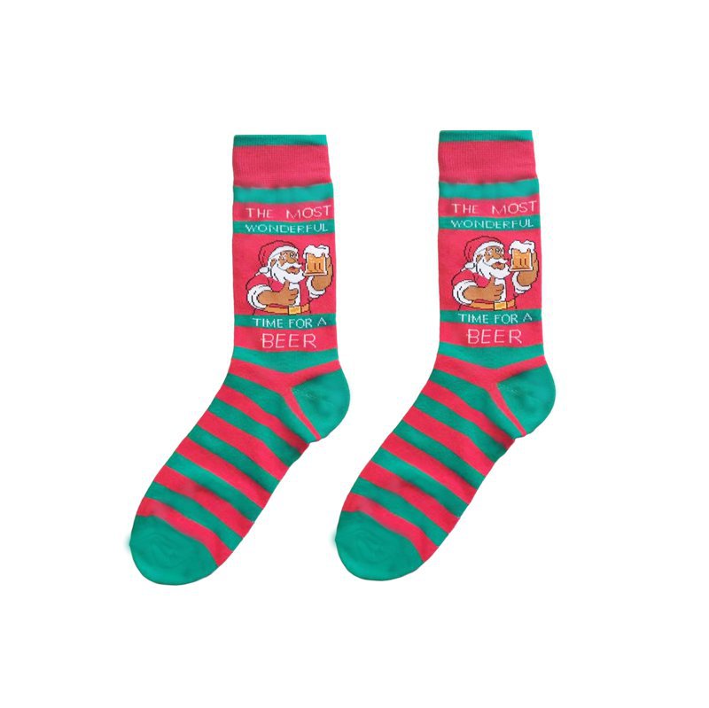 70g Weight Socks Classification Socks Lingerie Type Cotton Fabric Type A Pair Quantity Holiday, Festival Occasion Non-Slip Function Christmas Festival Santa Claus, Dog Pattern All Seasons Season Men's Gender Cartoon Style Style Christmas Cartoon Style Men's Santa Claus Dog Cotton Crew Socks A Pair 8