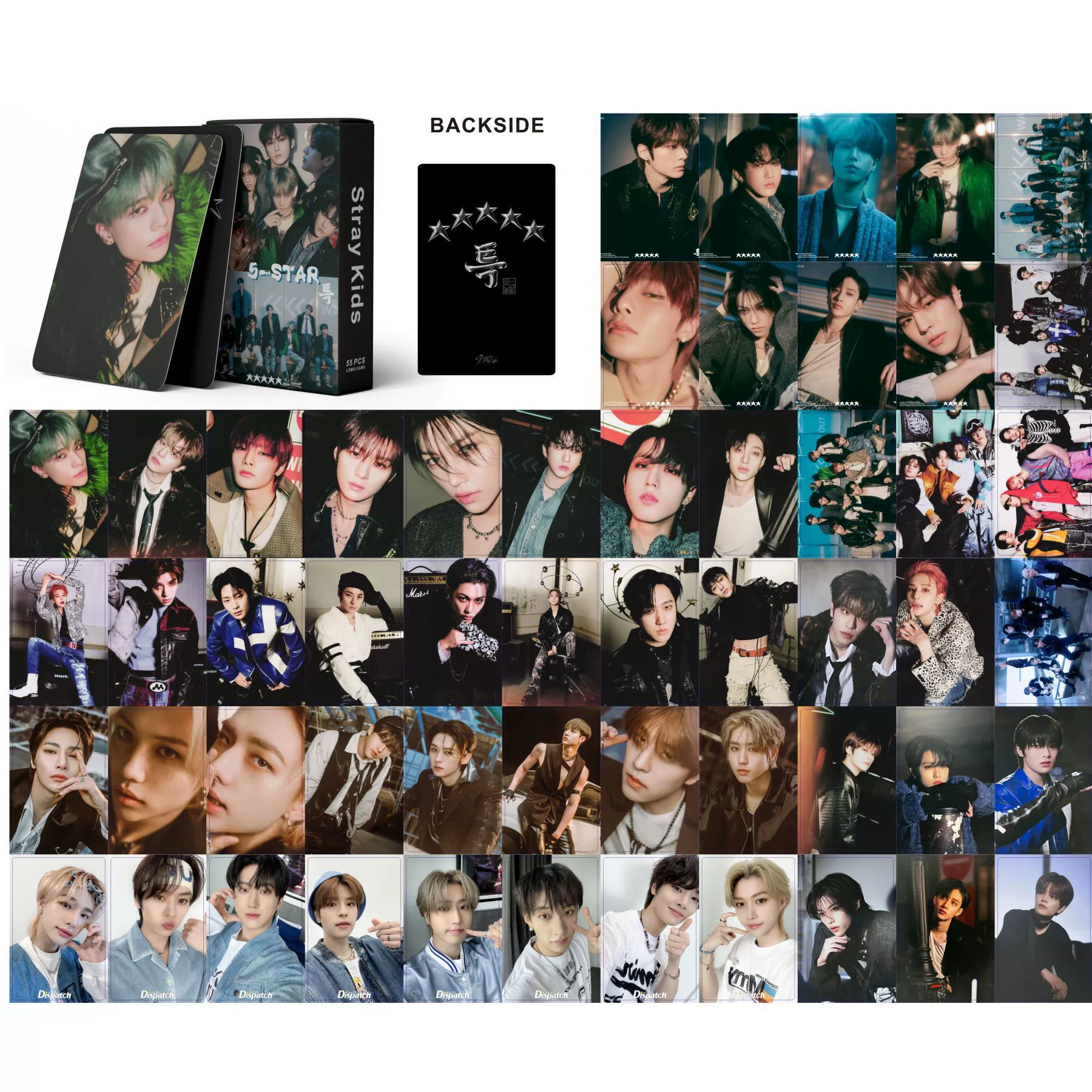 55 фотографий горячих точек на границе сStock STAY Stray Kids маленькая карта 5-звезд KPOP периферия LOMO маленькая карта