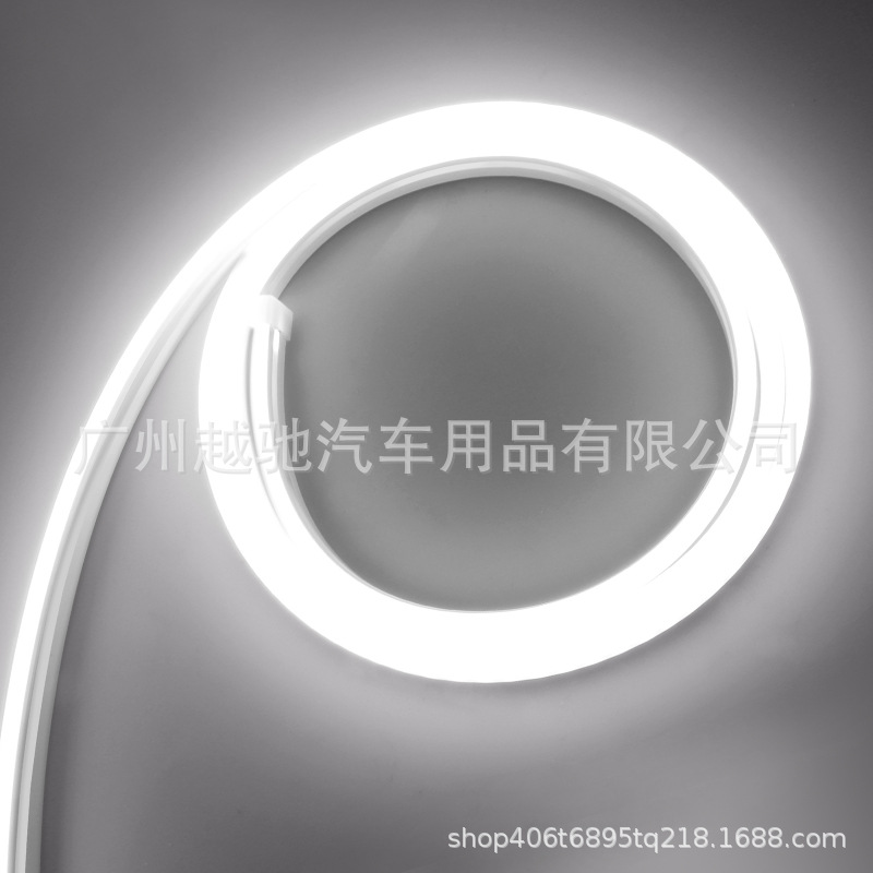 Luz de circulación diurna del coche a través de la red media LED con escaneo de luz decorativa cubierta de la luz de la guía de luz de la tira faro caballo corriendo