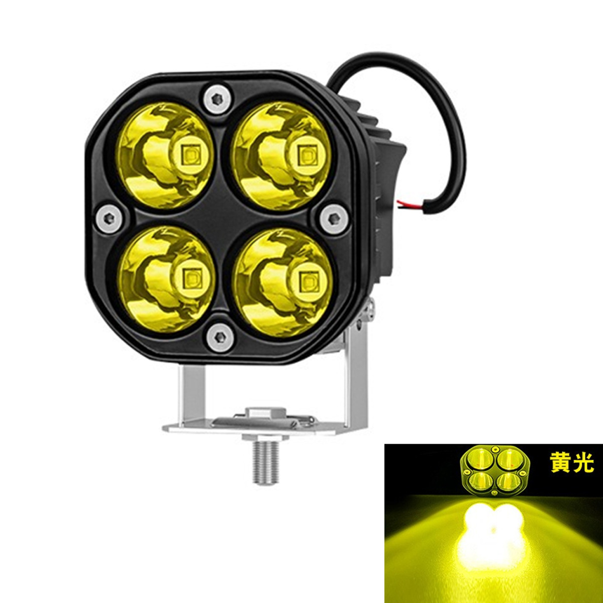 High-Brightness Four-Leaf Clover Led Electric Vehicle Spotlight 3inch Square Off-Road Vehicle Waterproof Modified Headlight Motorcycle Headlight