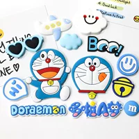 Doraemon Jingle самолет мягкий клейкий патч ПВХ коробка для завтрака чашка DIY аксессуары чехол для мобильного телефона тапочки пряжка