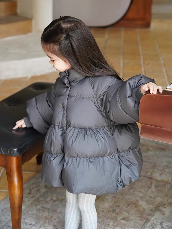 女童羽绒服外套冬季白鸭绒2025新款儿童保暖宝宝童装中长款衣服|undefined