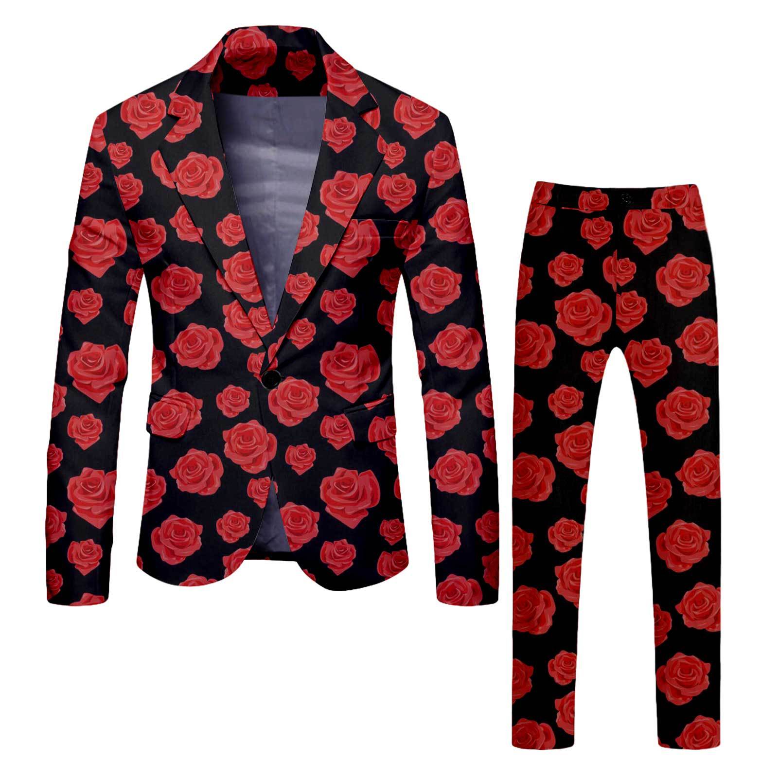 Serie del día de San Valentín traje de hombre transfronterizo traje ligero negocio diario abrigo a juego ropa de hombre fuente mayorista