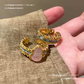 感新中式戒开口戒指小众指环葫芦轻奢设计蕾丝国风食指女复古