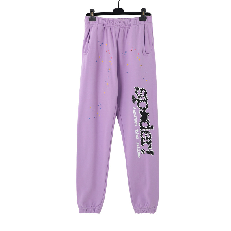 Sp1derヒップホップ歌手Young Thugと同じスタイルのフォームレター555555カップル用パーカーPinkスウェットシャツ|undefined
