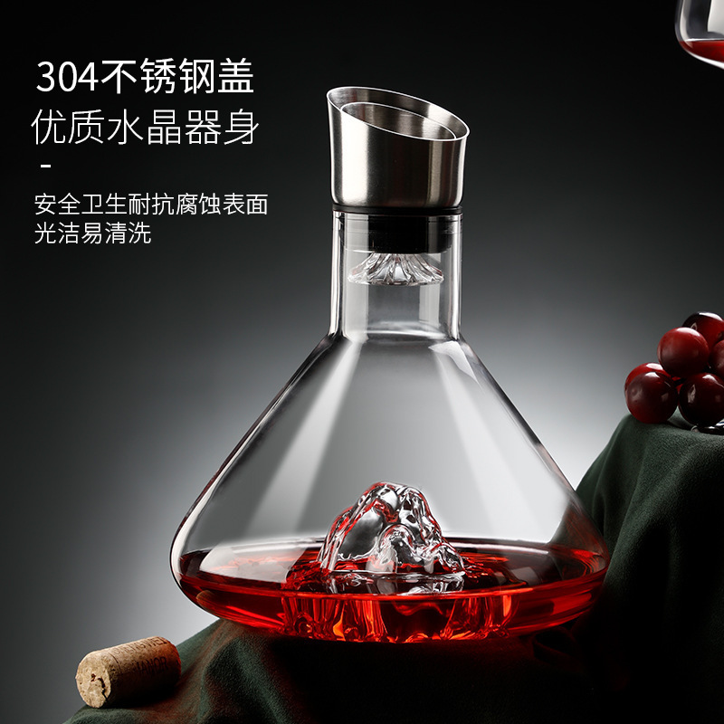 Guanshan cascada rápida decantador de vino europeo creativo iceberg filtro de vidrio separador de vino hogar