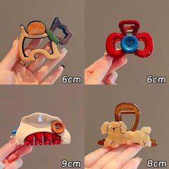 インかわいい漫画ミディアムグリッパーバイカラー中空子犬グリッパー女性用 2025 新しいハイエンドサメグリッパー