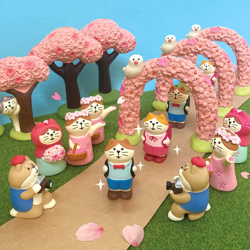 Japanese Zakka Cat Cherry Blossom Cute Handmade Ornaments Desktop Cute Car Resin Crafts Small Ornaments Japanese Zakka Cat Cherry Blossom Cute Handmade Ornaments Desktop Cute Car Resin Crafts Small Ornaments