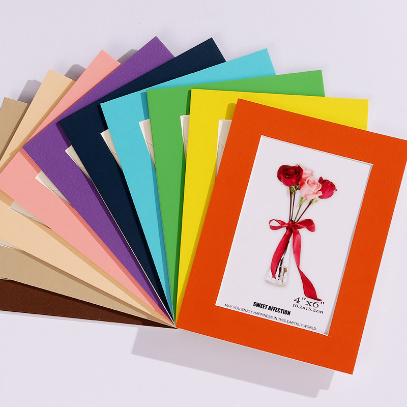 Paper Photo Frame with Stand, 4R Gift Small Photo Frame for Display, Simple Cardboard Picture Frame for Mounting Children's Artwork Paper Photo Frame with Stand, 4R Gift Small Photo Frame for Display, Simple Cardboard Picture Frame for Mounting Children's Artwork