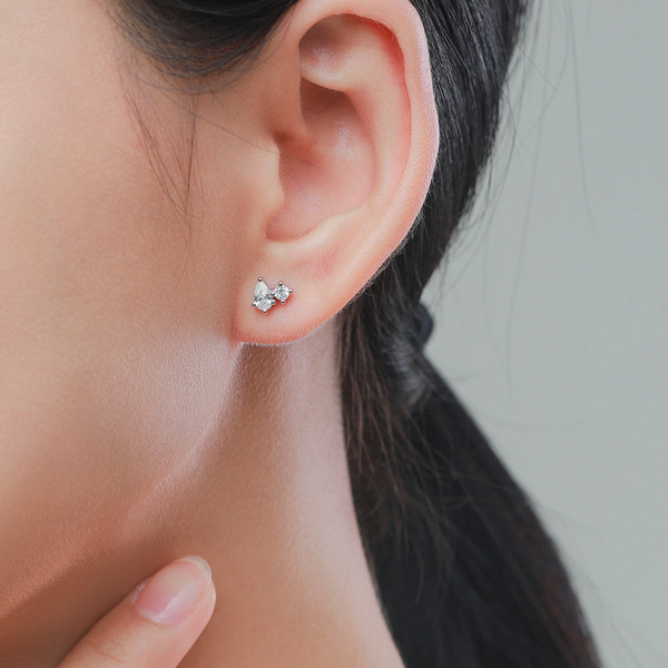 Geometric cute small design earrings drop-shaped