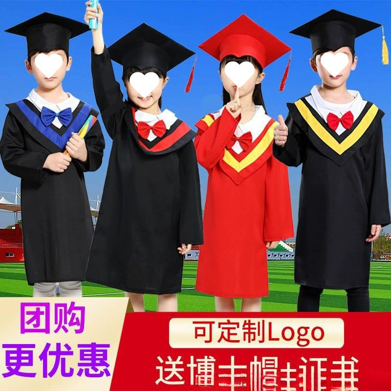 Детская униформа врача, шляпа, униформа бакалавра для детского сада, одежда для выпускного фото учащихся начальной и средней школы, выпускное платье, одежда для фото