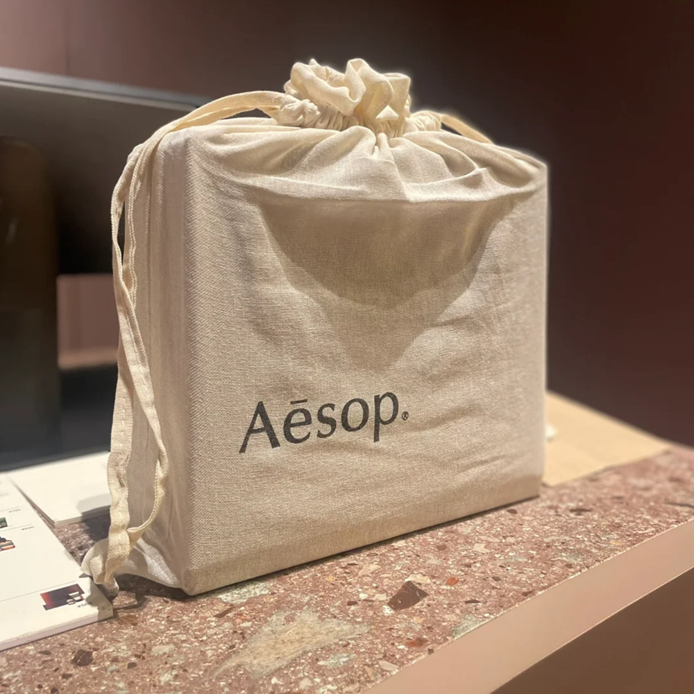 薄款纯棉棉布束口袋洗发水套盒包装袋棉纱棉麻袋护理包装帆布袋