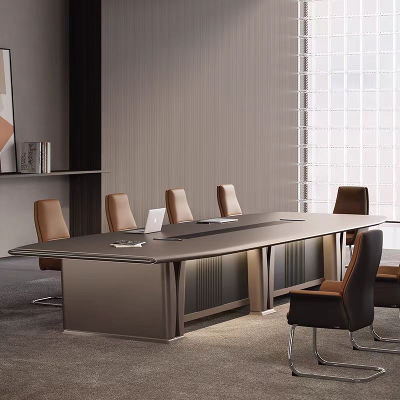 Light Luxury Conference Long Table Conference Room Painted Negotiation Desk Large Long Modern Simple Business Negotiation Table and Chairs