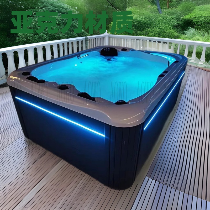 bañera de masaje acrílica al aire libre piscina de balneario spa calefacción constante spa 3 personas piscina villa doméstica