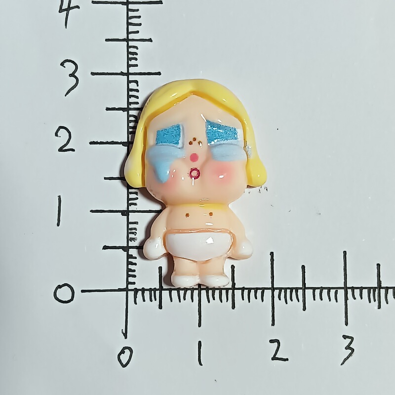 新しい光沢のある泣いている赤ちゃん漫画少女樹脂アクセサリー diy クリーム接着剤携帯電話ケース水カップ靴と衣類アクセサリー|undefined