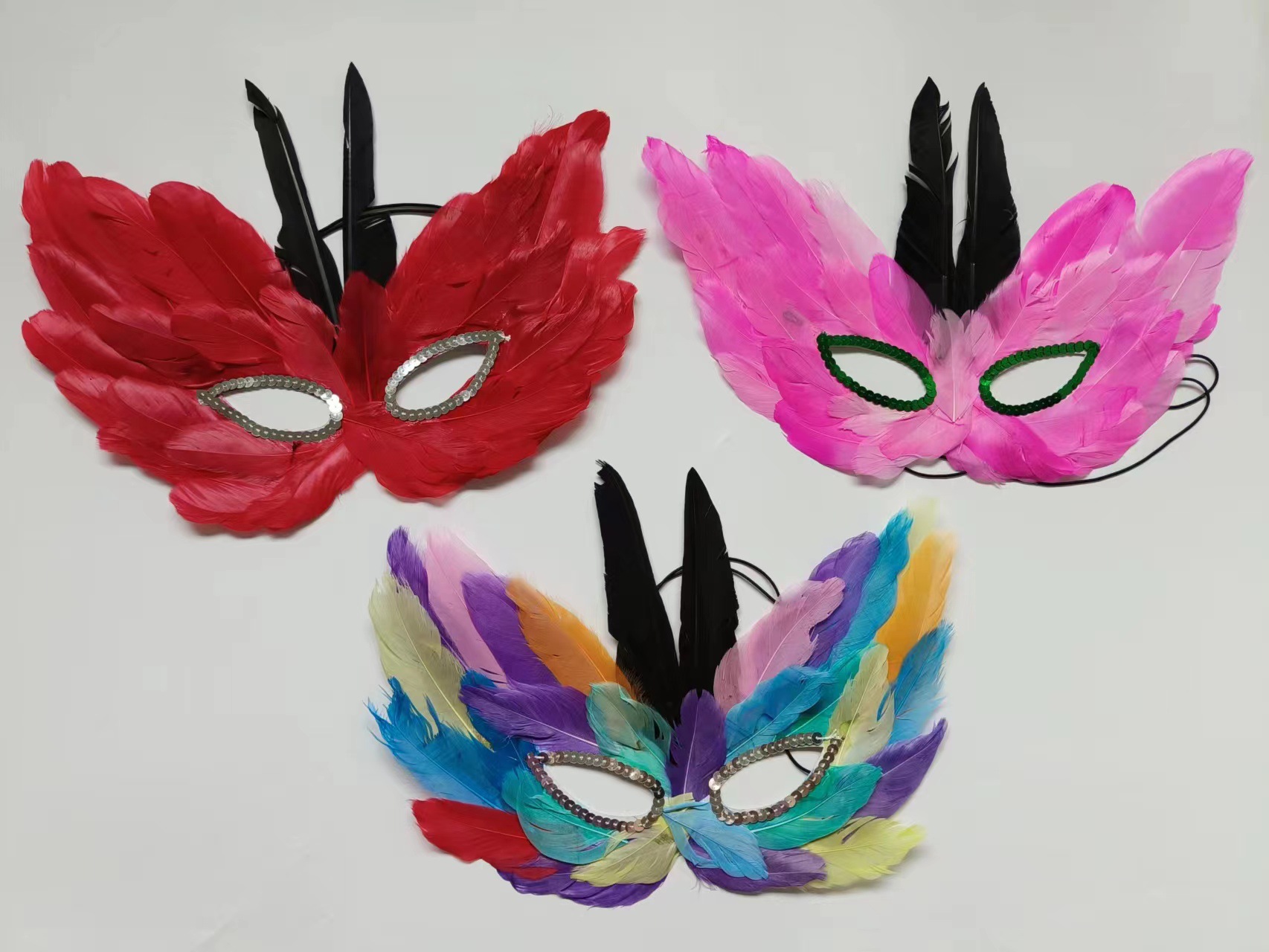 廠家直銷化裝舞會面具單身派對羽毛面具假面舞會羽毛面具