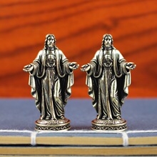 黄铜欧洲人物摆件复古人物桌面装饰金属工艺品家居摆设人物
