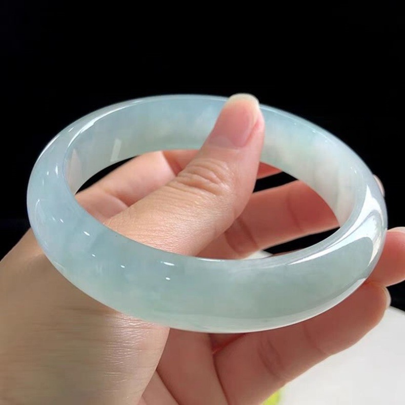 Vòng tay ngọc bích Miến Điện Laokeng băng hoa nổi, sáp, dưỡng ẩm, chính hãng (có giấy chứng nhận) — Miệng vòng 55-56mm, Miệng vòng 63mm, Miệng vòng 61-62mm, Thêm liên hệ với dịch vụ khách hàng chi tiết 5