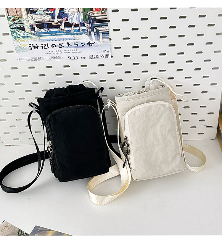 New solid-color student cycling casual women's bag, lightweight outdoor mobile phone bag and accessory bag undefined