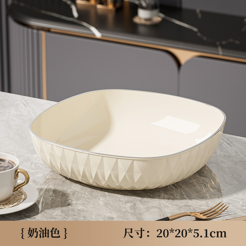 家用客厅高级感水果盘办公室糖果盘高颜值零食盘子果盆轻奢摆放盘|undefined