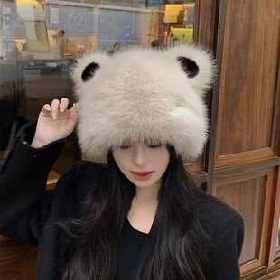小熊耳朵水貂毛环保皮草Bear Ears Mink Fur