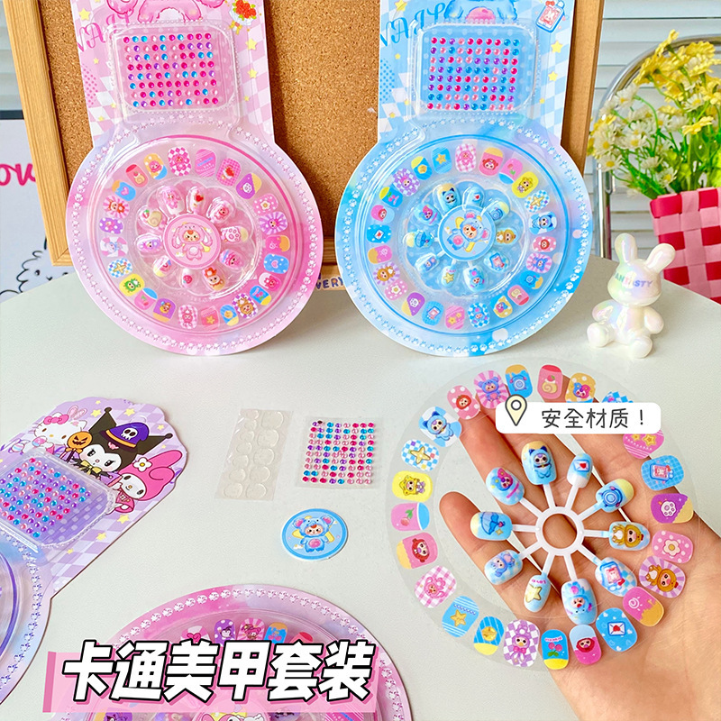 漫画マニキュアセット、かわいい子供用マニキュア、ネイルステッカー、ネイルデコレーション、子供用ステッカー、さまざまなオプション|undefined