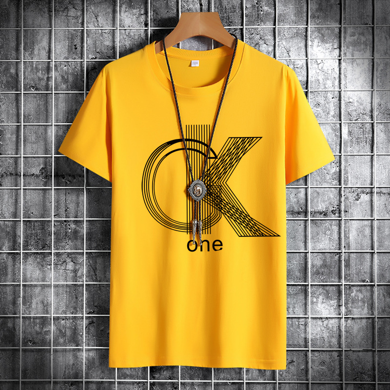 Camiseta de hombre de manga corta 2022 nueva pareja de verano algodón superior cuello redondo suelta estudiante media manga camiseta camisa de fondo