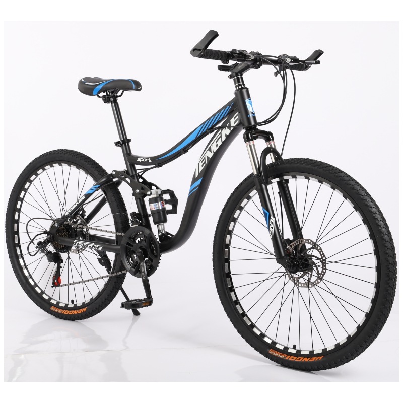 21速24速27速双减震双碟刹变速雪地TENGKE链条硬车架山地车