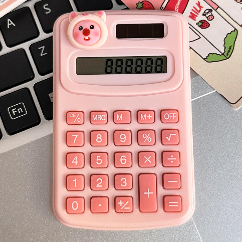 Calculadora de dibujos animados lindo creativo estudiante cultura de oficina producto de alto valor mini computadora portátil al por mayor