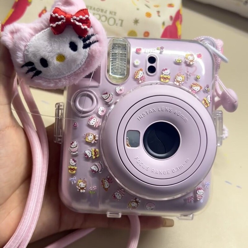 Mini12 Transparent Shell Instax Crystal Shell Stand Hard Shell Camera Protection Chain