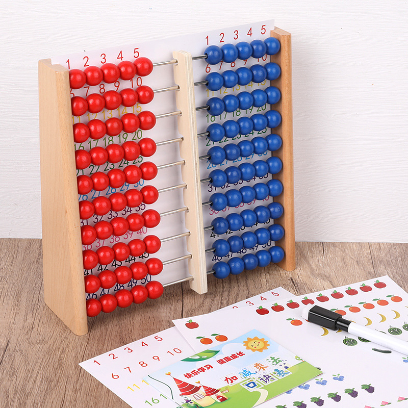Montessori aritmética diez marchas marco de cálculo ábaco para niños aritmética mental suma y resta matemática de primer grado herramienta de aprendizaje herramienta didáctica