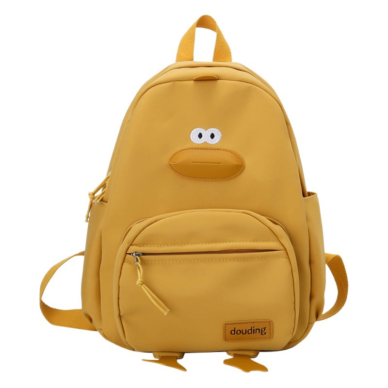 Estilo japonés Net rojo dibujos animados mochila kindergarten bolsa de viaje pequeño pato lindo niños lienzo mochila