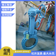 銷售手動傘齒輪刀閘閥PZ573H-10C插板閥排渣閥閘板閥