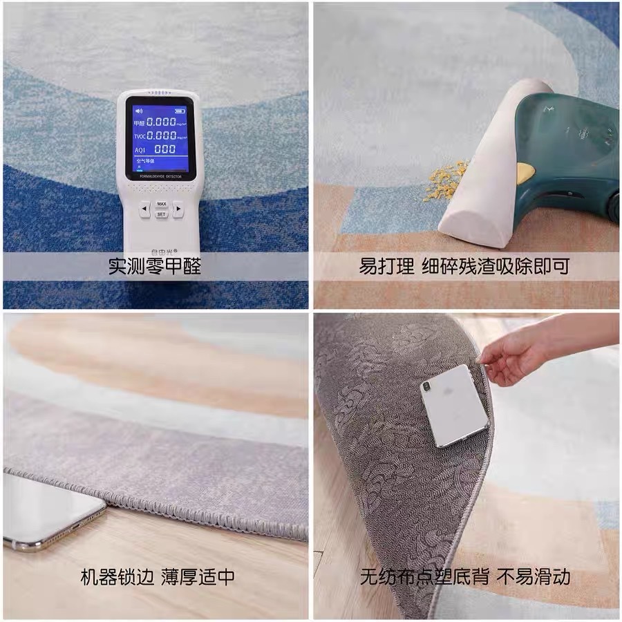 Blanco y negro simple niños dormitorio negro 8 alfombra billar 8 antideslizante piso alfombra hogar sala de estar ins fotografía dormitorio