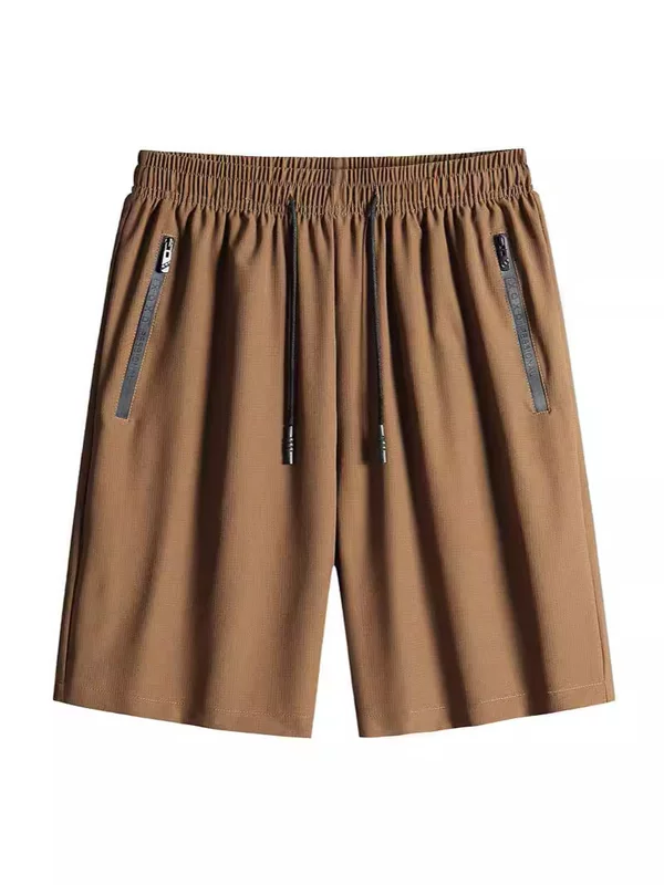 Летние тонкие шорты для отдыха, быстрая сушка шёлковые брюки для зала, оверсайз