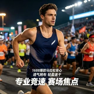 S0ARX同款背心吸湿透气跑步速干方领马拉松定制徒步速干衣定制服