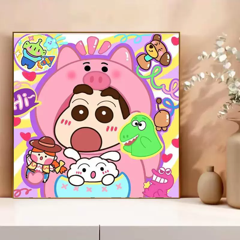 Digital cartoon crayons, children's coloring book, DIY, new collection