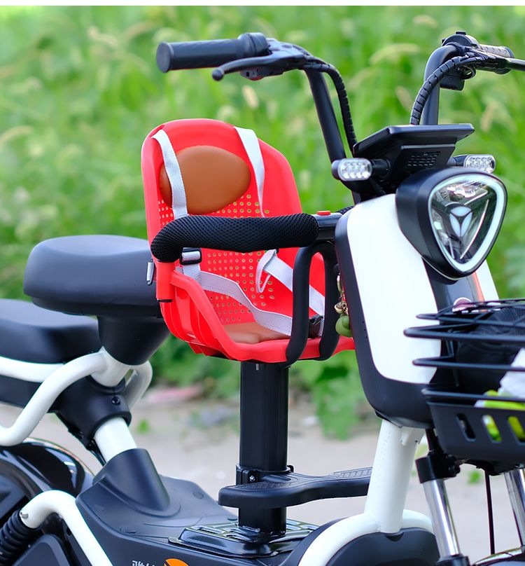 Electric Vehicle Child Seat, Electric Vehicle Front-Mounted Child Seat, Baby Seat with Footrest, Electric Motorcycle Seat Y90