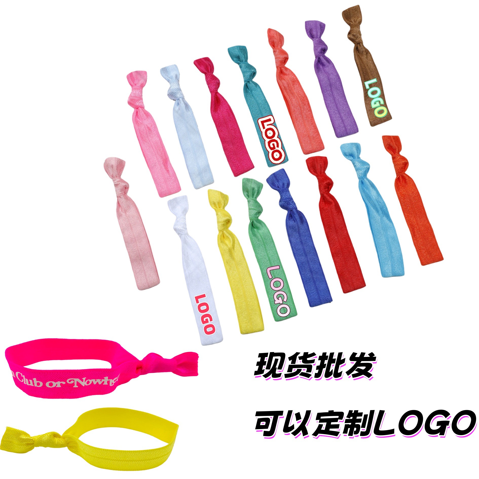 Wholesale In-Stock Knotted Hair Ties Hair Ropes Korean and Japanese Hair Accessories Colorful Hair Tie Hair Ties DIY Patterns