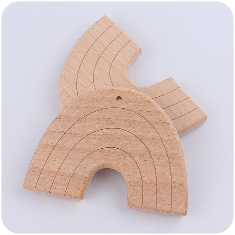 Nuevo bebé suministros de haya juguete calmante bebé nube dibujos animados estrella Rainbow mordedor juguete