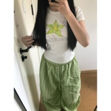 源头直播质量【40支230克92%棉+8%氨纶后包领 高弹力修身】杨桃字