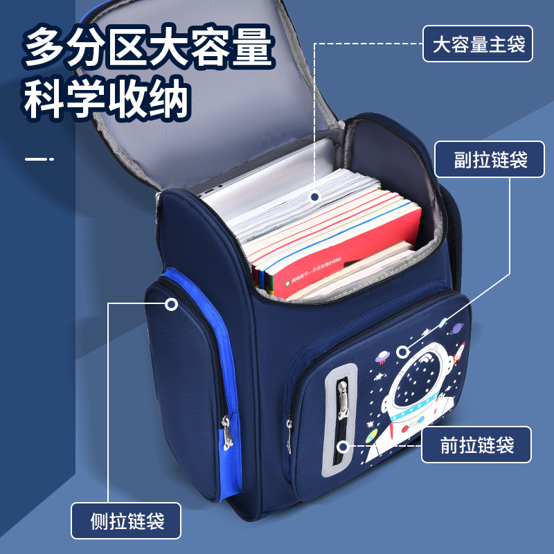 2023 nueva escuela primaria estudiante mochila 1-6 grado niños y niñas mochila logo impreso resistente al desgaste reducción de la carga