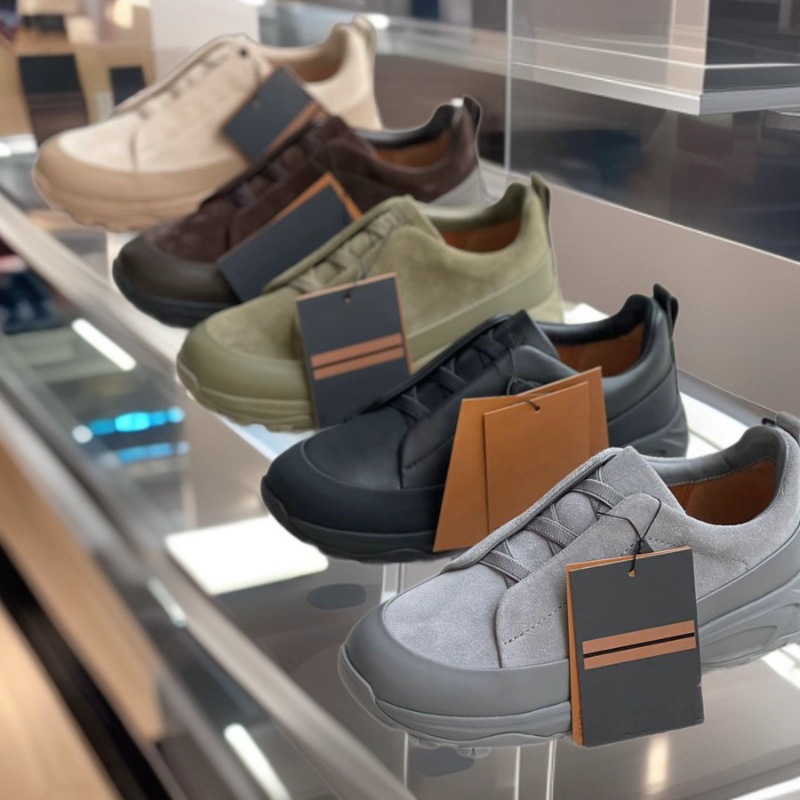 Fashion Trendy Accessible Luxury New Suede Cross Elastic Casual Shoes Non-Slip Lightweight Outdoor Sports Shoes
