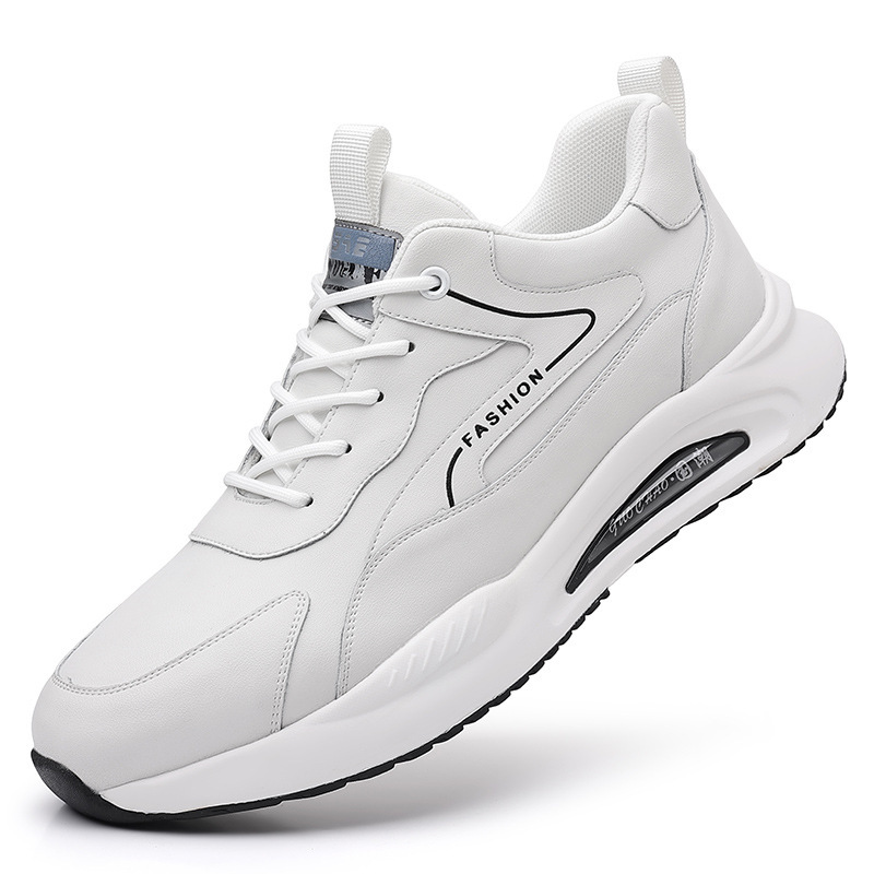 Zapatos deportivos casuales para hombres, primavera y verano 2025, nuevos zapatos de suela suave para hombres, zapatos de correr de cuero de moda para hombres