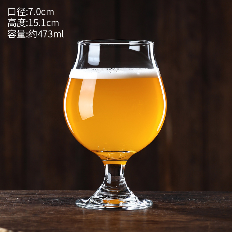 Vaso de vino de cerveza artesanal, personalidad creativa, vaso de tulipán de cristal rojo neto, vaso de whisky de alta gama de lujo ligero