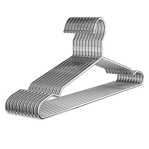 Stainless Steel Clothes Hanger & Pants Hanger, Solid and Extra-Thick, Anti-Slip, Household Drying Rack, Dormitory Adult Clothing Stand, Home Use