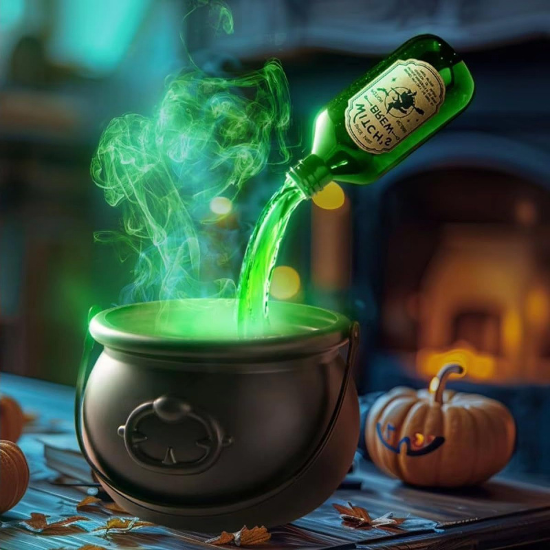 万圣节日礼品火焰巫婆桶Halloween Decorations Indoor|undefined
